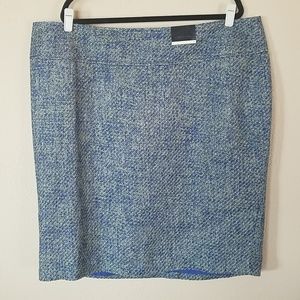 Lane Bryant Tweed blue and green skirt